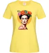 Жіноча футболка Фріда Кало з вінком Лимонний фото