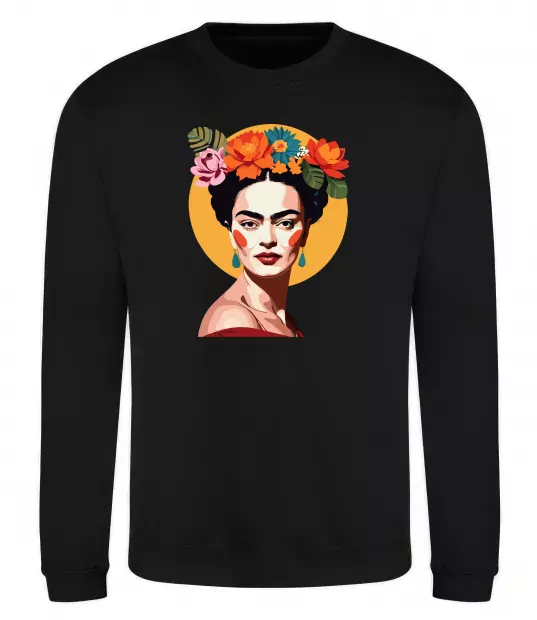Свитшот Фріда Кало з вінком Черный фото