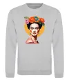 Свитшот Фріда Кало з вінком Серый меланж Свитшот Фріда Кало з вінком Серый меланж фото