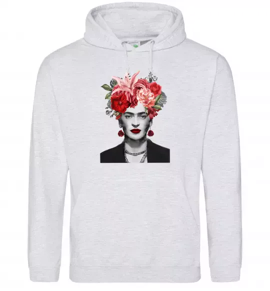 Чоловіча толстовка (худі) Фріда Кало Сірий меланж фото