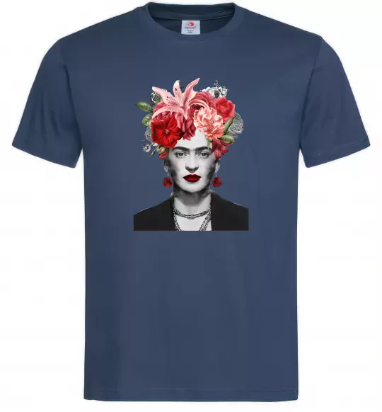 Чоловіча футболка Фріда Кало Темно-синій фото