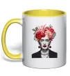 Чашка з кольоровою ручкою Фріда Кало Сонячно жовтий фото