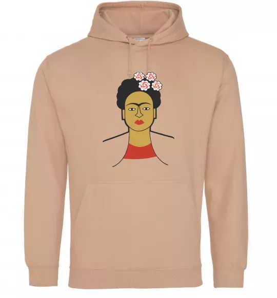 Женская толстовка (худи) Frida Kahlo Песочный фото