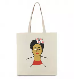 Еко-сумка Frida Kahlo Бежевий фото
