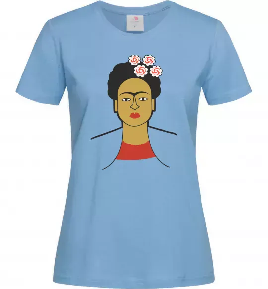 Жіноча футболка Frida Kahlo Блакитний фото