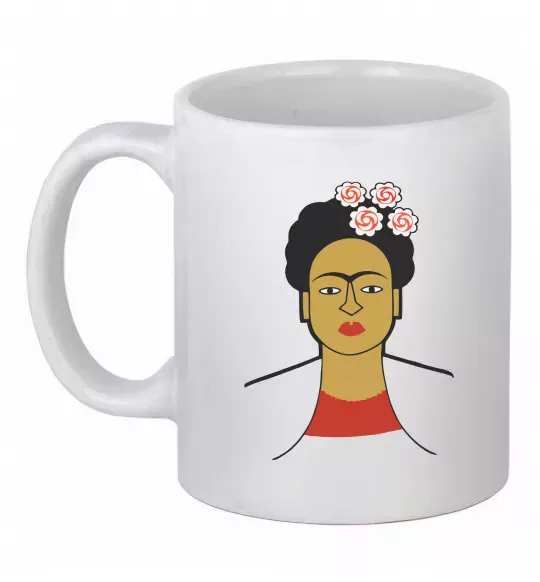 Чашка керамическая Frida Kahlo Белый фото