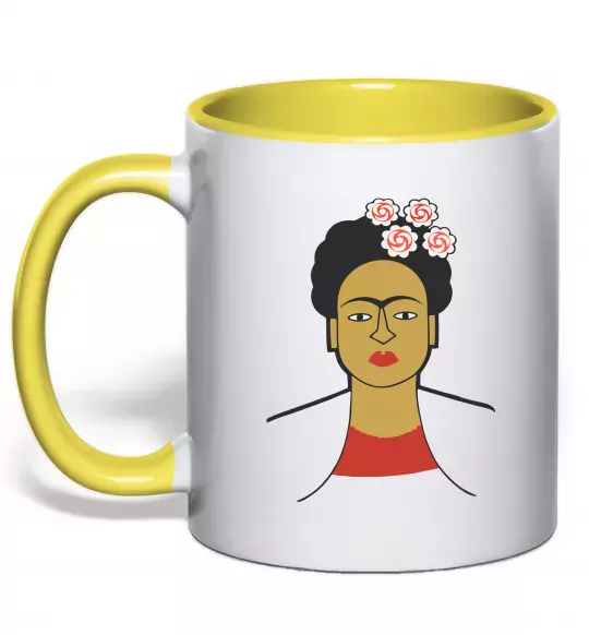 Чашка с цветной ручкой Frida Kahlo Солнечно желтый фото