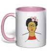 Чашка с цветной ручкой Frida Kahlo Нежно розовый фото