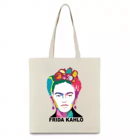 Еко-сумка Frida Kahlo кольорова Бежевий фото