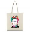 Еко-сумка Frida Kahlo кольорова Бежевий фото