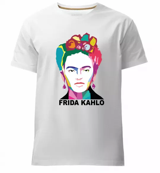 Чоловіча преміум футболка Frida Kahlo кольорова Білий фото