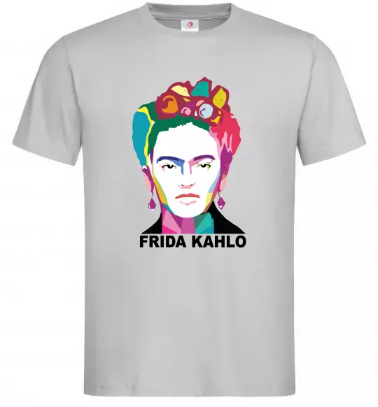 Мужская футболка Frida Kahlo кольорова Серый фото