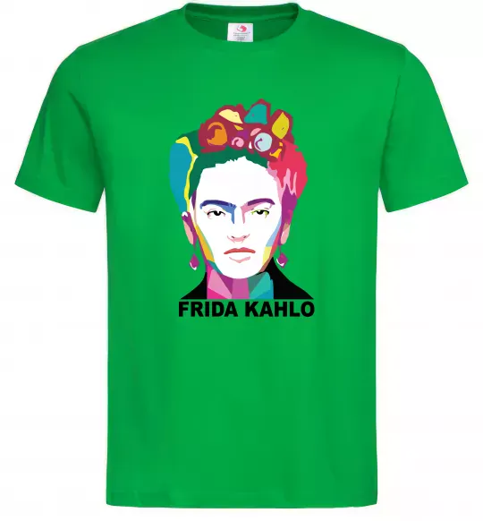 Мужская футболка Frida Kahlo кольорова Зеленый фото