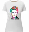 Женская премиум футболка Frida Kahlo кольорова Белый фото