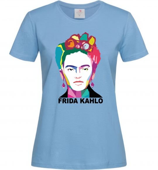 Женская футболка Frida Kahlo кольорова Голубой фото