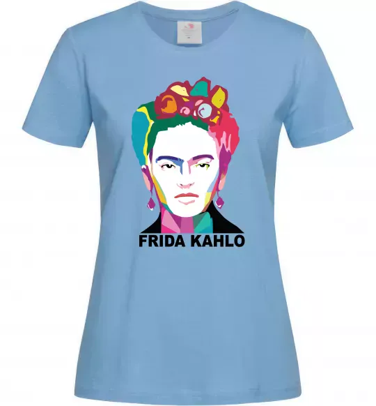 Женская футболка Frida Kahlo кольорова Голубой фото