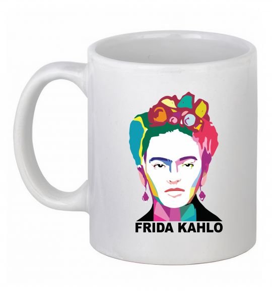 Чашка керамічна Frida Kahlo кольорова Білий фото