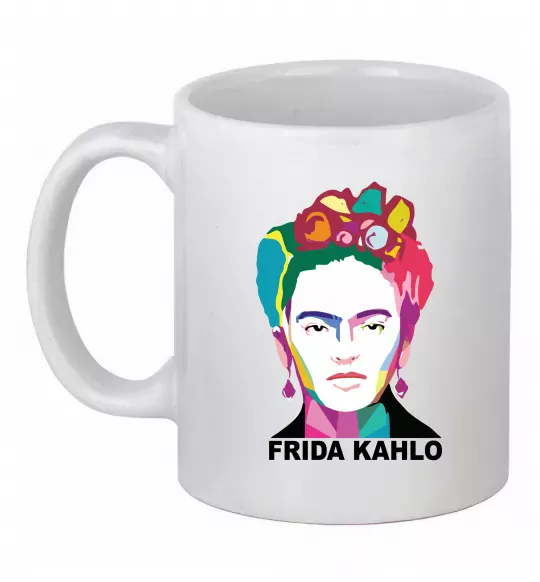 Чашка керамическая Frida Kahlo кольорова Белый фото