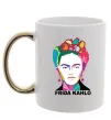Чашка з кольоровою ручкою Frida Kahlo кольорова Золото фото