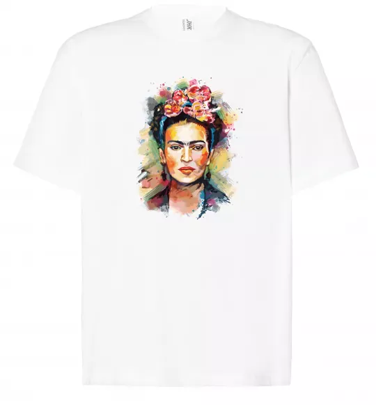 Футболка Оверсайз Фріда Кало портрет Білий фото
