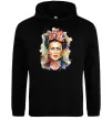 Чоловіча толстовка (худі) Фріда Кало портрет Чорний Чоловіча толстовка (худі) Фріда Кало портрет Чорний фото
