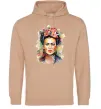 Чоловіча толстовка (худі) Фріда Кало портрет Пісочний Чоловіча толстовка (худі) Фріда Кало портрет Пісочний фото