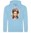 Чоловіча толстовка (худі) Фріда Кало портрет Блакитний фото