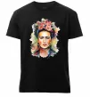 Чоловіча преміум футболка Фріда Кало портрет Чорний фото