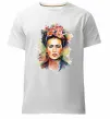 Чоловіча преміум футболка Фріда Кало портрет Білий фото