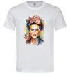 Чоловіча футболка Фріда Кало портрет Білий фото