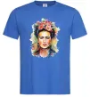 Чоловіча футболка Фріда Кало портрет Яскраво-синій фото