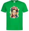 Чоловіча футболка Фріда Кало портрет Зелений фото