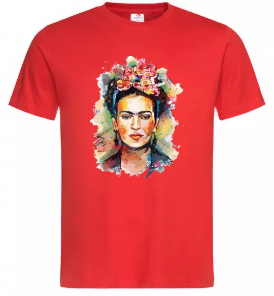Чоловіча футболка Фріда Кало портрет Червоний фото