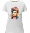 Жіноча преміум футболка Фріда Кало портрет Білий фото