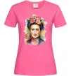 Жіноча футболка Фріда Кало портрет Яскраво-рожевий фото