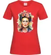 Жіноча футболка Фріда Кало портрет Червоний фото