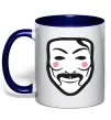 Чашка с цветной ручкой Анонімус Глубокий темно-синий Чашка с цветной ручкой Анонімус Глубокий темно-синий фото