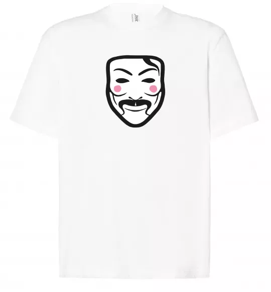 Футболка Оверсайз Анонімус Білий фото