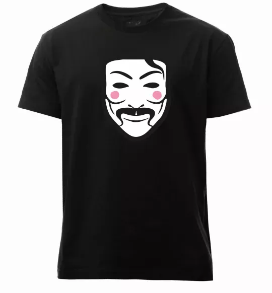 Чоловіча преміум футболка Анонімус Чорний фото