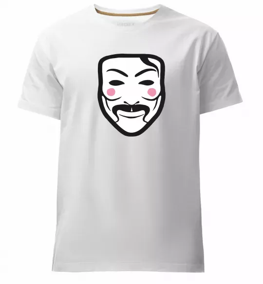 Чоловіча преміум футболка Анонімус Білий фото