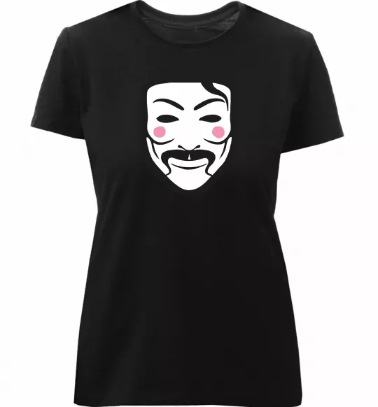 Жіноча преміум футболка Анонімус Чорний фото