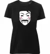 Жіноча преміум футболка Анонімус Чорний фото