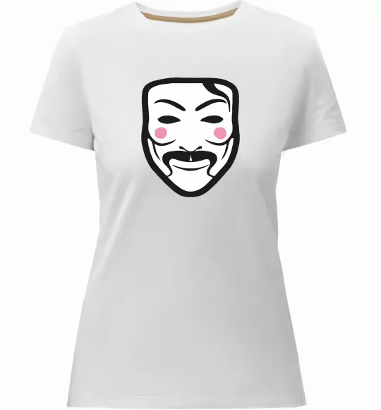 Жіноча преміум футболка Анонімус Білий фото