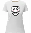 Жіноча преміум футболка Анонімус Білий фото