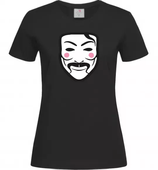 Жіноча футболка Анонімус Чорний фото