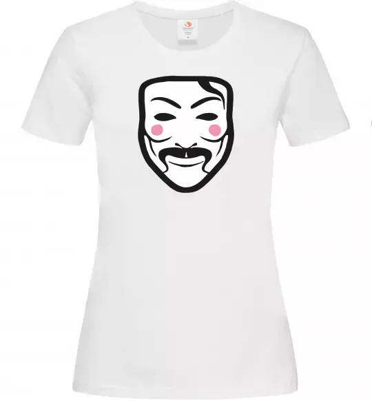 Жіноча футболка Анонімус Білий фото