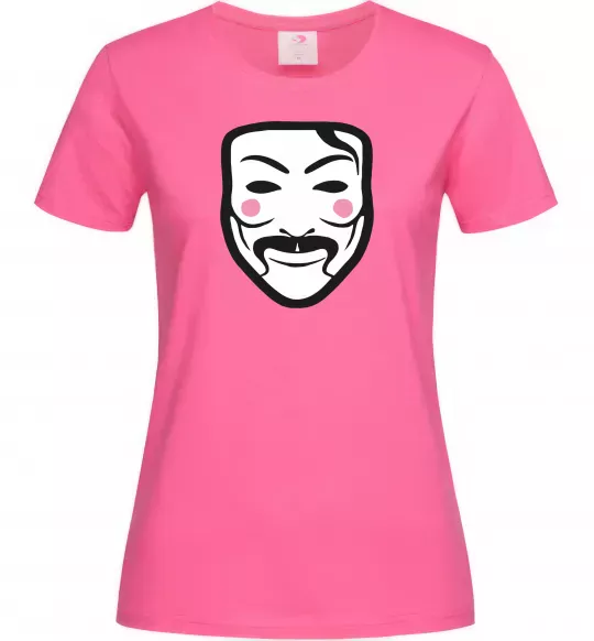 Жіноча футболка Анонімус Яскраво-рожевий фото
