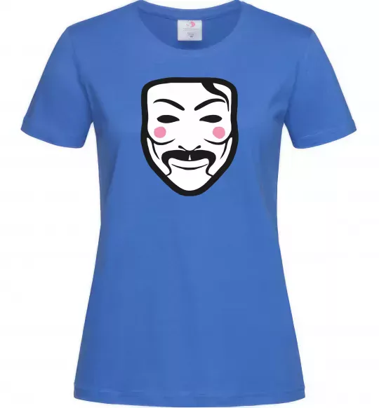 Жіноча футболка Анонімус Яскраво-синій фото