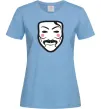 Жіноча футболка Анонімус Блакитний фото