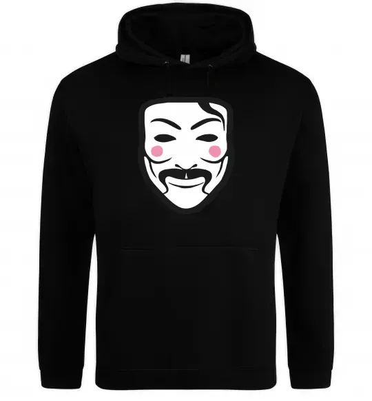 Чоловіча толстовка (худі) Анонімус Чорний фото